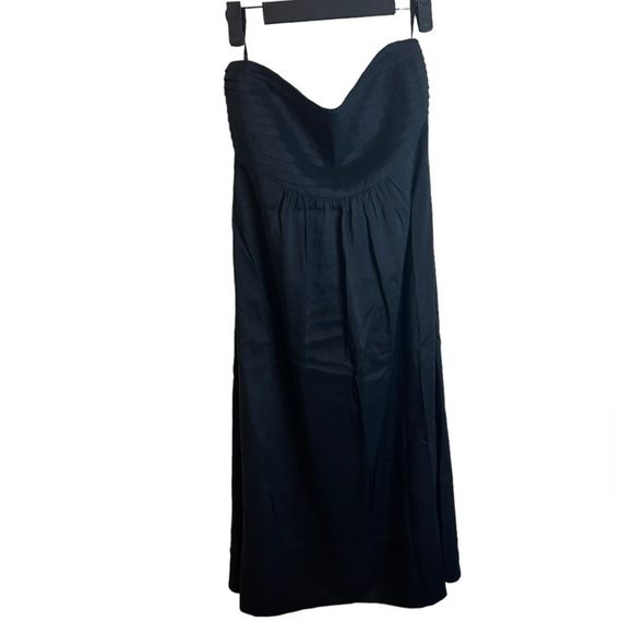 BANANA REPUBLIC SILK STRAPLESS BLACK DRESS - Picture 1 of 5